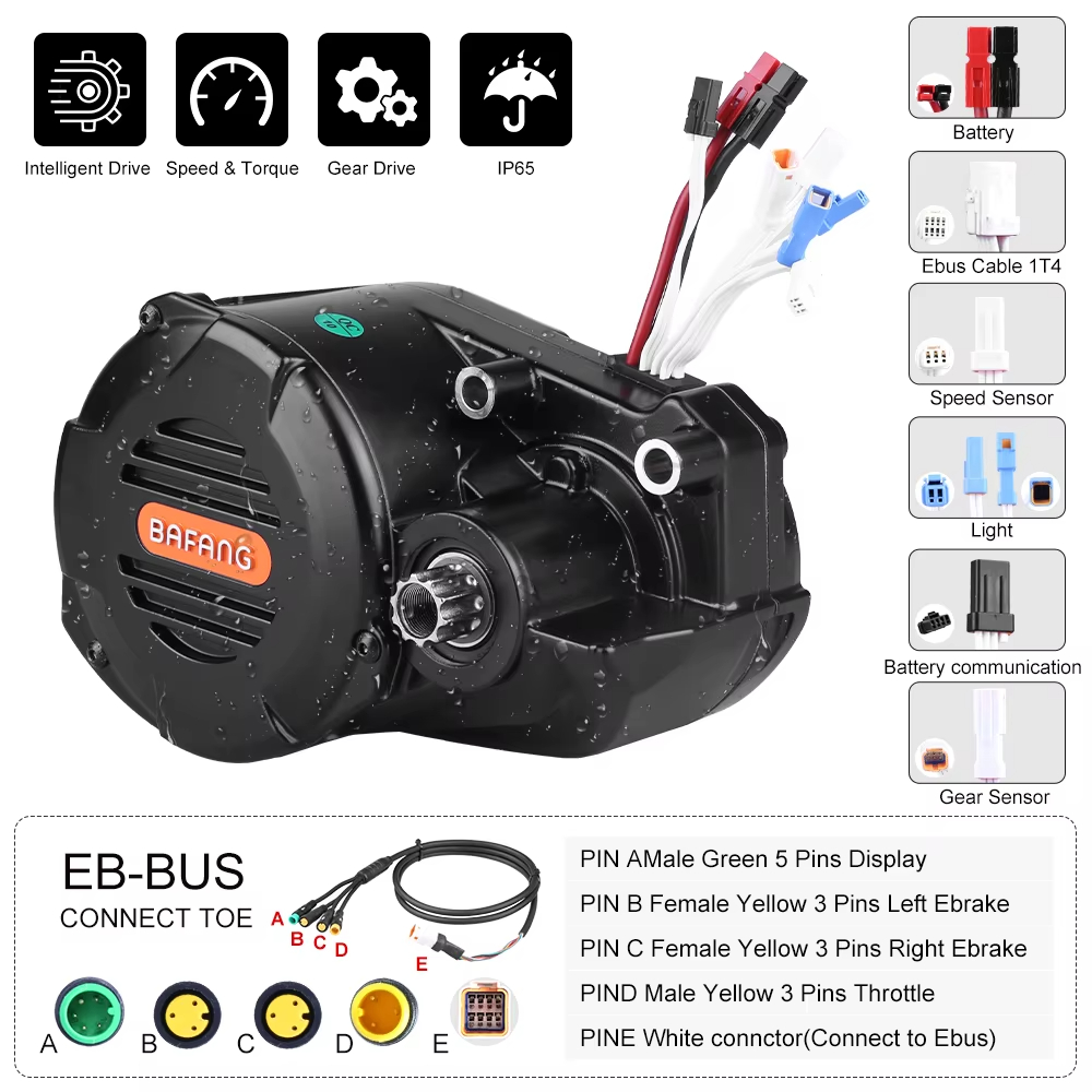 Kit de conversão para biciclet - Mid Drive Motor Kit 52V 1000W avaliação e preço