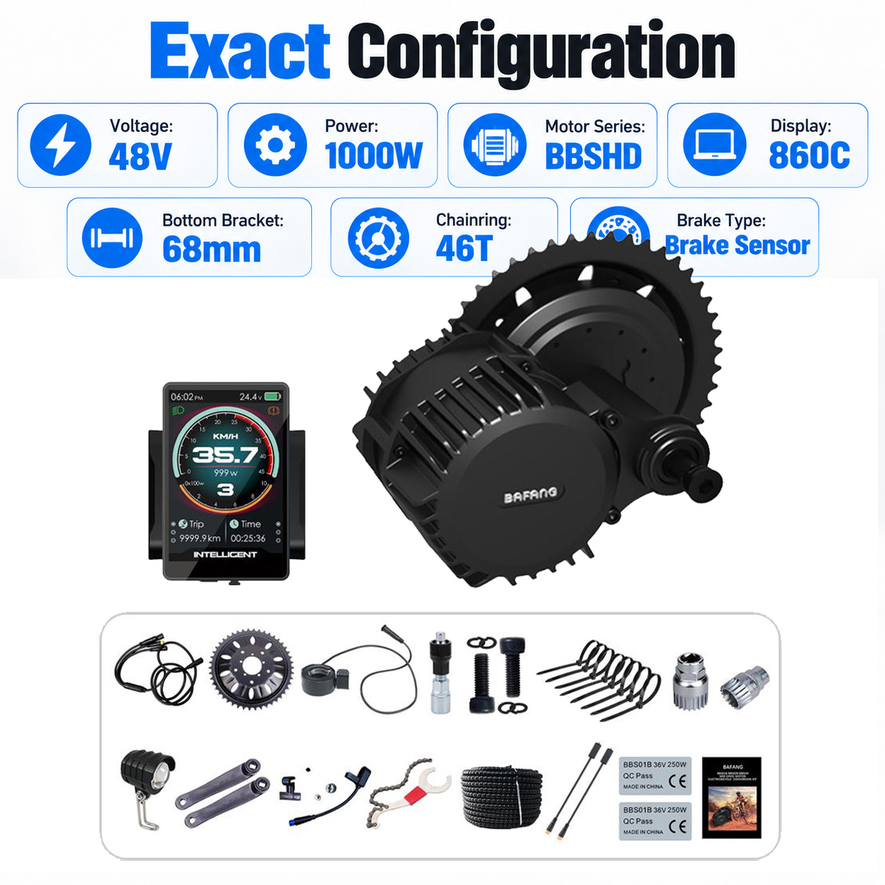 Kit de Motor Central BAFANG 48 - Bafang Bbshd 1000W Conversion Kit avaliação e preço